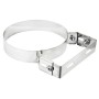 COLLARE INOX C/STAFFA P/TUBO STUFA 20 CM