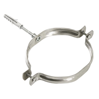 COLLARE INOX C/TASSELLO P/TUBO PELLET  8 CM