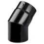 GOMITO PLUS PORCELLANATO 45 D 15 CM NERO OPACO