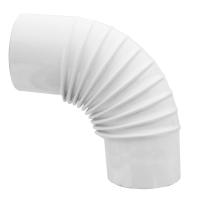 GOMITO P/STUFA 90 D 10 CM BIANCO