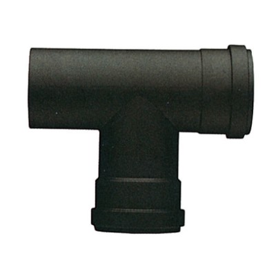 RACCORDO A T P/STUFA A PELLET ATTACCO FFM D 12 CM NERO OPACO
