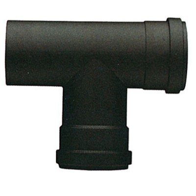 RACCORDO A T P/STUFA A PELLET ATTACCO FFM D  8 CM NERO OPACO