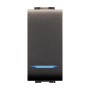 LIFE 4018 PULSANTE UNIPOLARE ILLUMIN.LE GRIGIO AN