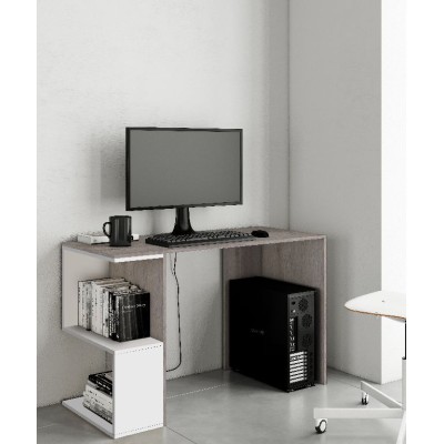 KIT SCRIVANIA 117X50X73,5 CM ROVERE GR./BIANCO