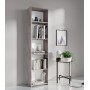 KIT LIBRERIA 4 RIPIANI 45X25XH183 CM ROVERE GRI.
