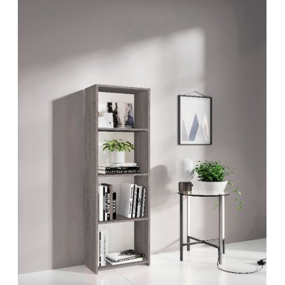KIT LIBRERIA 3 RIPIANI 45X25XH138 CM ROVERE GRIGIO