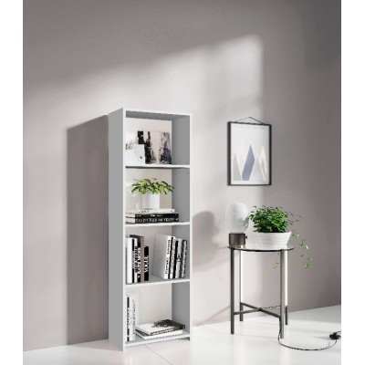 KIT LIBRERIA 3 RIPIANI 45X25XH138 CM BIANCO