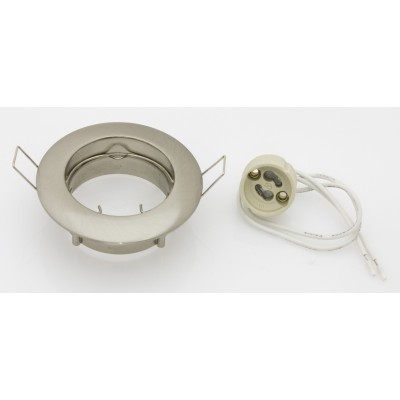 FARETTO INCASSO FISSO P/LED GU10 NIKEL SATIN