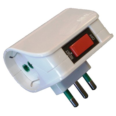 FME 87.310 ADATTATORE 10A 2P BIP SCH C/INTER SICUR