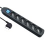 MULTIPRESA 6P BIP/SCHUKO+INTERR NERO FIG.4