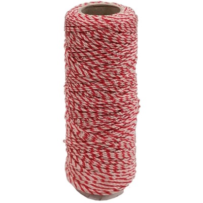 LENZA P/MURATORE IN PP BIANCO ROSSO 100 M