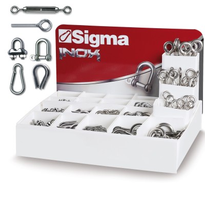 ESPOSITORE DA BANCO C/400 ACCESSORI INOX