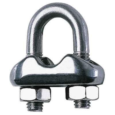 MORSETTO ACCIAIO INOX P/FUNE D 6 MM
