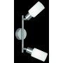 BARRA 2 FARETTI MARS E14 ACCIAIO/VETRO