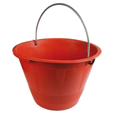 SECCHIO P/MURATORE PLAST C/ARCO ROSSO D 36CM 10 L