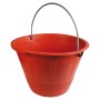 SECCHIO P/MURATORE PLAST C/ARCO ROSSO D 36CM 10 L