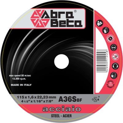 ABRABETA DISCO P/FERRO D 115X1,6 MM