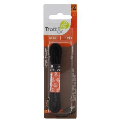 LACCI P/SCARPE TONDI 45 CM  2 PAIA NERO