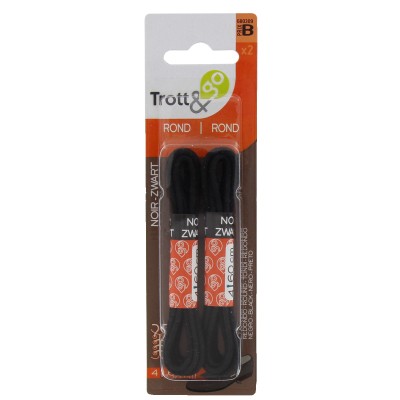 LACCI P/SCARPE TONDI 60 CM  2 PAIA NERO