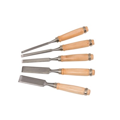 CONF. 5 SCALPELLI P/FALEGNAME MANICO LEGNO