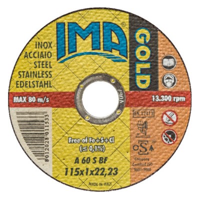 IMA DISCO P/INOX GOLD PIANO D 115X1,0 MM