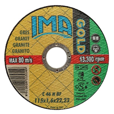 IMA DISCO P/CERAMICA GOLD PIANO D 115X1,6 MM