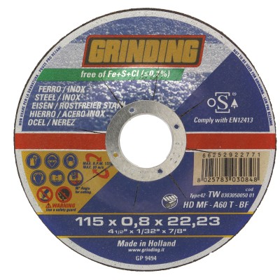 GRINDING DISCO FERRO PIANO 115X0,8 HDMF