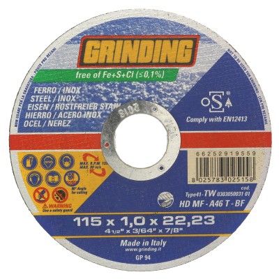 GRINDING DISCO FERRO 115X1,0 HDMF