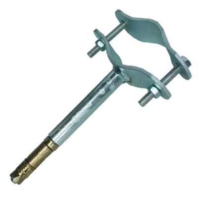 STAFFA C/TASSELLO TUBO ANTENNA 100 MM MURO FIG.4