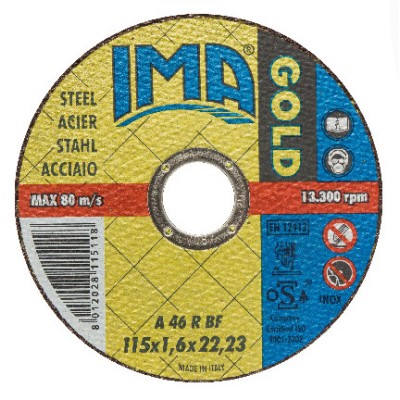 IMA DISCO P/FERRO GOLD PIANO D 115X1,6 MM