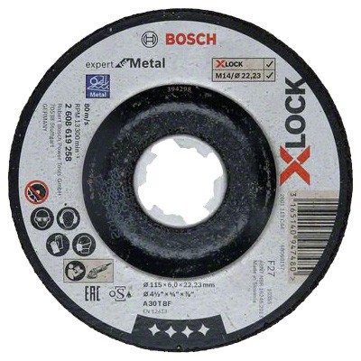 BOSCH-A DISCO PER SBAVARE XLOCK D 115X6,0 MM