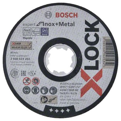 BOSCH-A DISCO P/INOX XLOCK D 115X1,0 MM