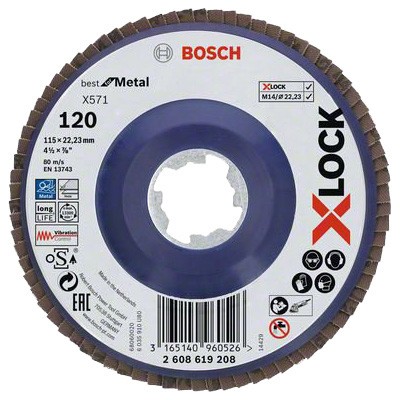 BOSCH-A DISCO LAMELLARE XLOCK GR 120 D 115 MM