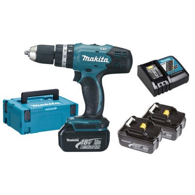 MAKITA TRAPANO C/PERCUSSIONE DHP453RF3J 18V LXT