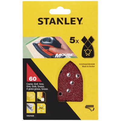PIRANHA STANLEY STA31039 (X31039) 5 FOGLI VELCRO P/MOUSE  60 G