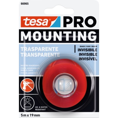 NASTRO BIADESIVO TESA MOUNTING PRO TRASP 19MMX5M