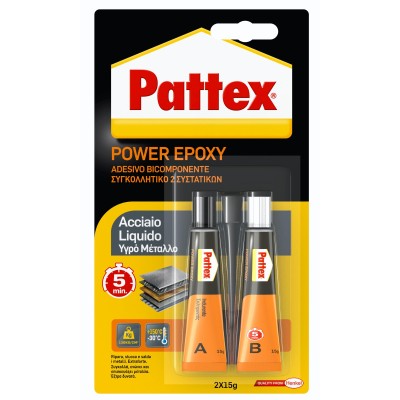 PATTEX POWER EPOXY ACCIAIO LIQUIDO TUBO 2X11 G