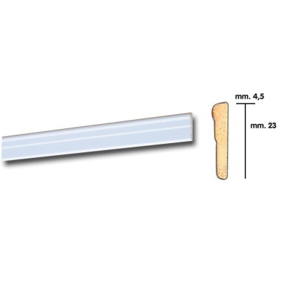 CORNICE P/PARATI 4,5X23 BAROCCO 200 CM BIANCO