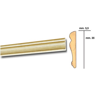 CORNICE P/PARATI 5,5X35 BAROCCO 200 CM ROVERE