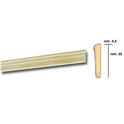 CORNICE P/PARATI 4,5X23 BAROCCO 200 CM FRASSINO