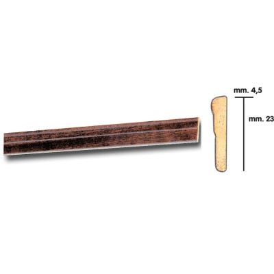 CORNICE P/PARATI 4,5X23 BAROCCO 200 CM NOCE MANSONIA