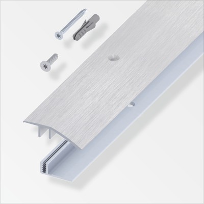 TERMINALE A SCIVOLO P/PARQUET GRIGIO SPAZZ. 100 CM