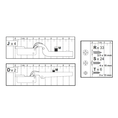 R KIT CREDENZA 3A ZAIKEN-(CERNIERE)