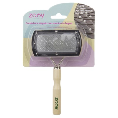 ZOOV CARDATORE C/MANICO LEGNO 18X10 CM