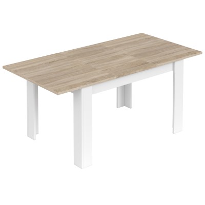 KIT TAVOLO KENDRA 140/190X90XH78CM ROVERE BIANCO