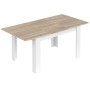 KIT TAVOLO KENDRA 140/190X90XH78CM ROVERE BIANCO