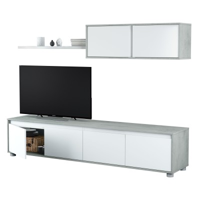 KIT PARETE ATTREZZATA ALIDA 41X200XH43 CM BCO CEM.