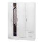 KIT ARMADIO 3 ANTE + 2 CASSETTI 119,5X46,5X184,1 BIANCO