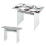 KIT TAVOLO CONSOLLE 35/70X120XH75CM BIANCO CEME