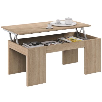 KIT TAVOLO CAFF ELEV 50X100X43/54H ROVERE CANAD
